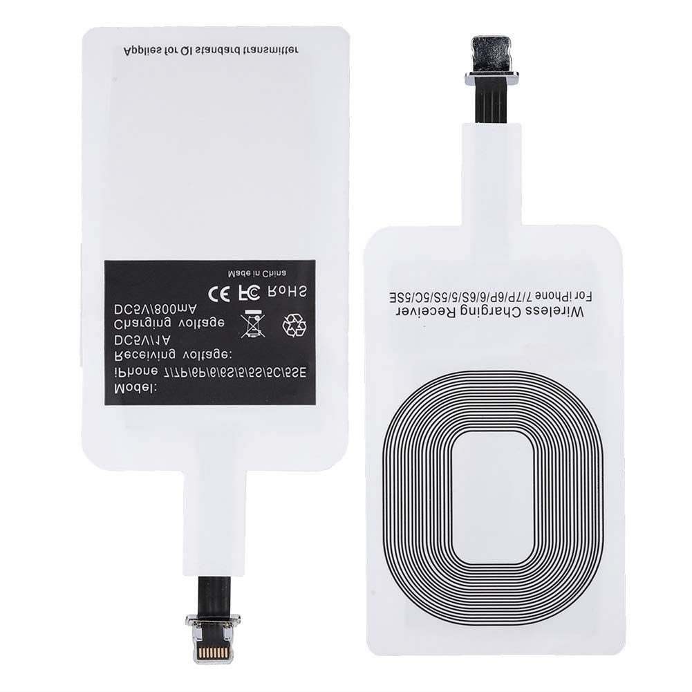 Qi Wireless Charging Receiver, 5V 1000mAh Wireless Charger Adapter, Plug and Play Fast Charging Qi Receiver Module for Android for IOS Phone (Apple)