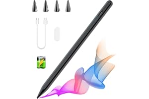 MMK Stylus Pen for iPad, Apple Pencil for iPad 10th 9th Gen, Apple Pen iPad Pencil for iPad Air 5/4/3rd, iPad Pro 11/12.9 Inch, with Palm Rejection & Tilt Sensitivity, Magnetic Stylus iPad Pen, Black