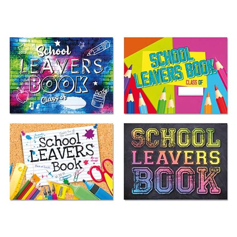 PaulStore Leavers Book School College Autograph Book Hard Backed Padded Cover Bulk Pack of 12