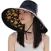 Wide Brim Women Sun Hat Summer Beach Bucket Fishing Hats Metal Wired Edge Packable UV Protection for Hiking Garden Travel
