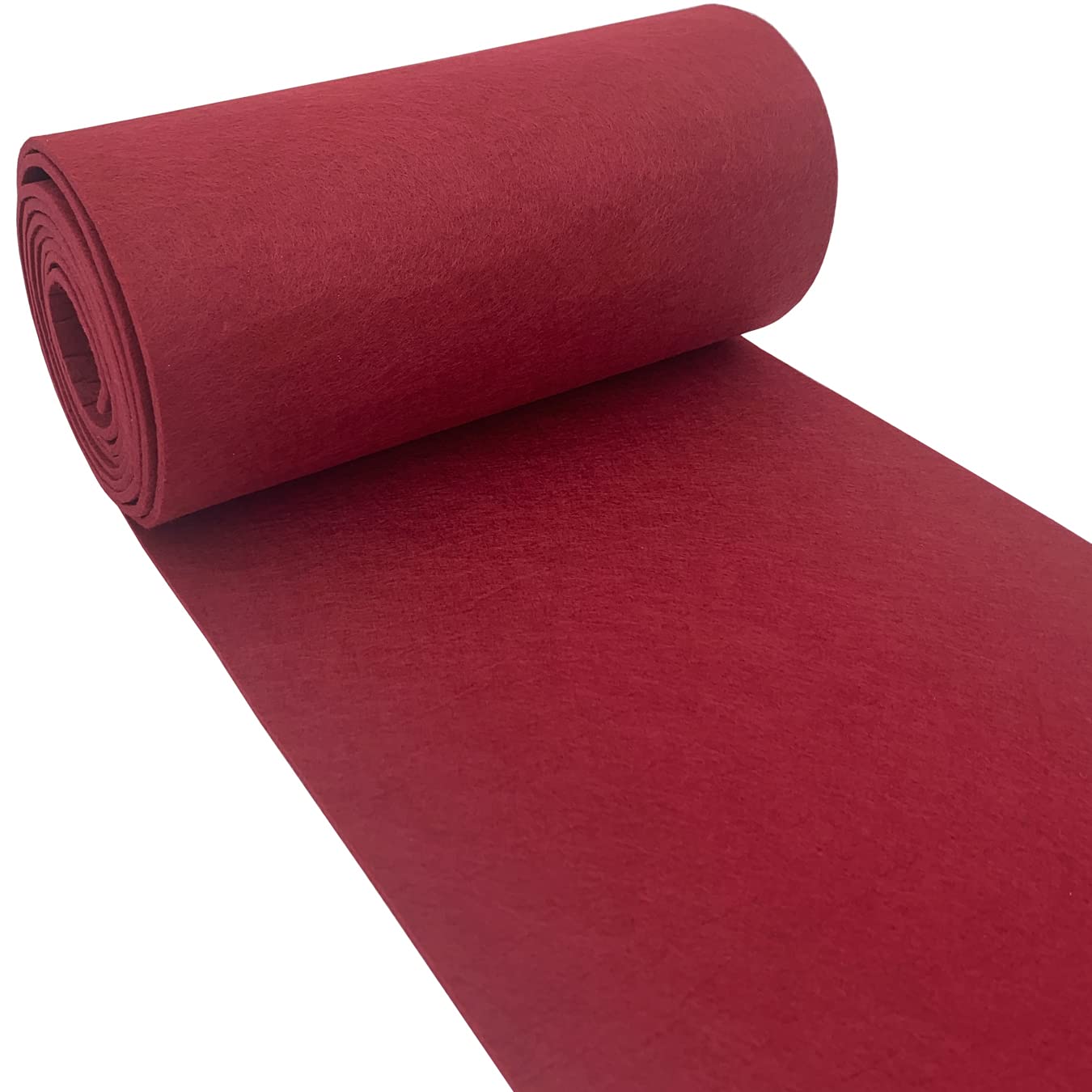 aufodara Polyester Felt Fabric 150x40cm, 3mm Thick for Felt Table Mats, DIY Craft Patchwork Sewing (Wine Red)