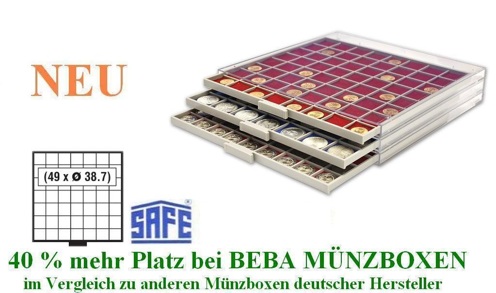 Geldkassette Mit 4 Banknoten & 3 Münzfächern - 32x24,5x3,5 Cm Schwarz ABS Für Ladenkassen