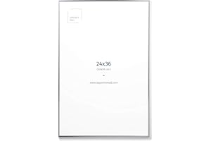 Opposite Wall Aluminium Metal Picture Frame, 24x36 in. | 61x91 cm Silver Sleek Matte, Lightweight, Shatterproof and Durable, Perfectly Crafted for Picture, Poster, Photo and Collage Displays