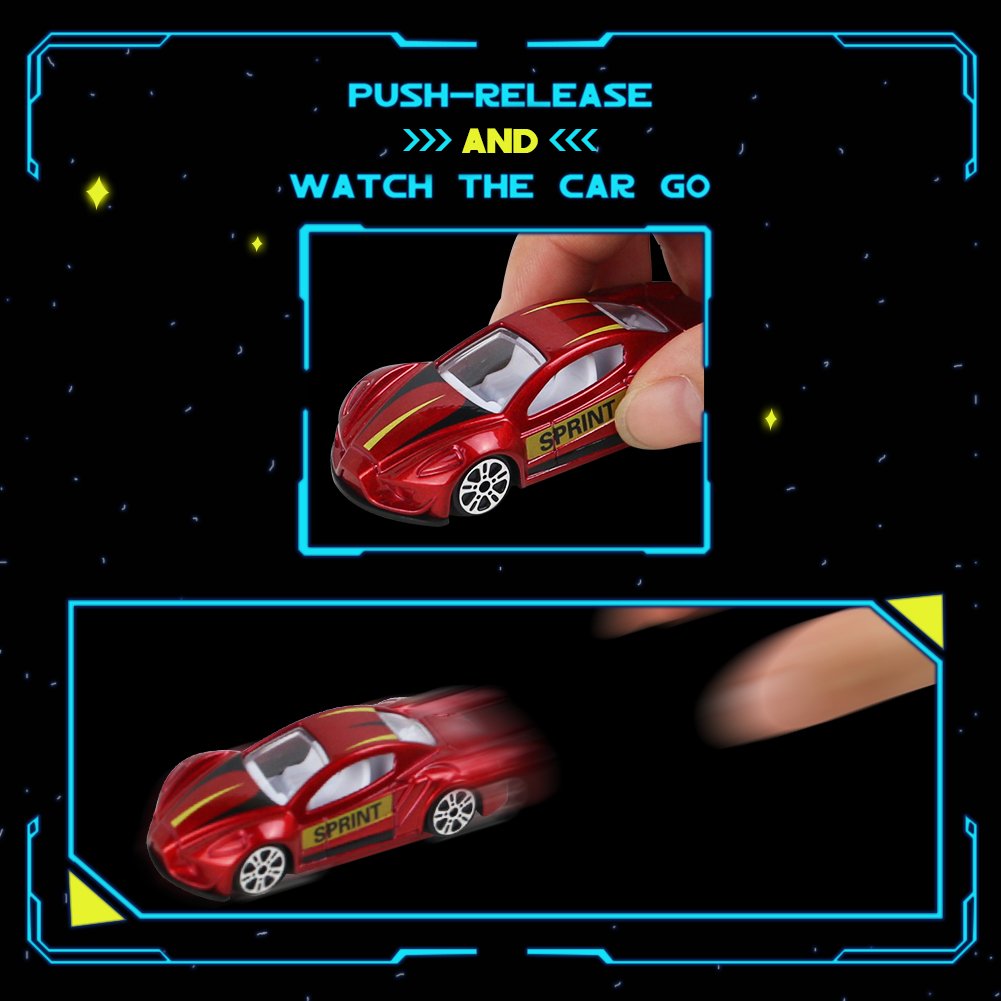 Nuheby Kids Toys 16pcs Toy Cars Car Model Boys Cars Car Girls Colorful and Cool Design Metal Car Plastic Car Miniature Cars for Kids 3 4 5