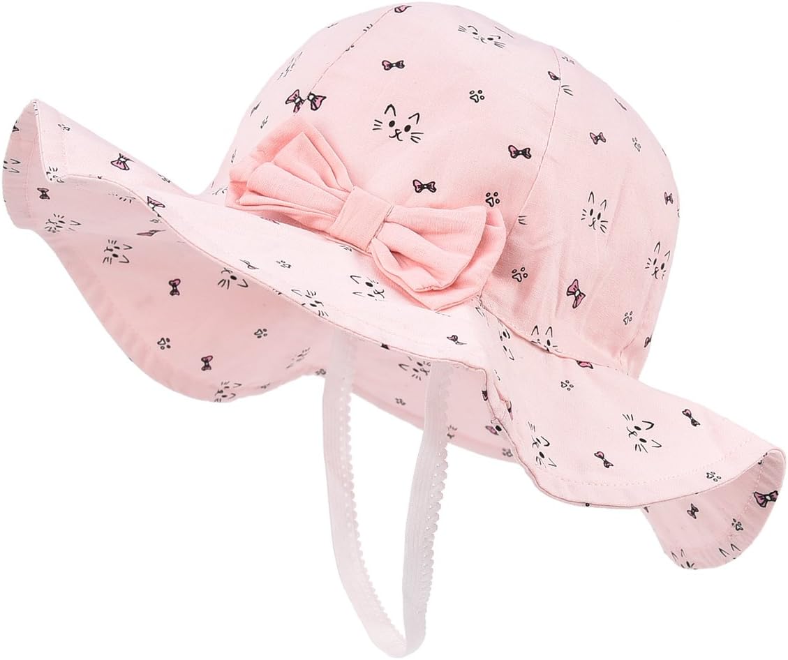 Toddler Baby Girls Sun Hats for Summer Sun Protection Beach Hat for Kids 0M-6T