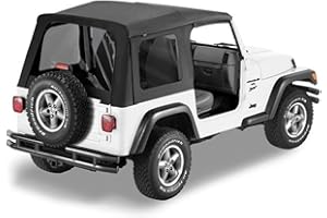 Bestop 51180-15 Black Denim Replace-a-Top Soft Top Tinted Windows-No door skins included-No frame hardware included- 1997-2002 Jeep Wrangler