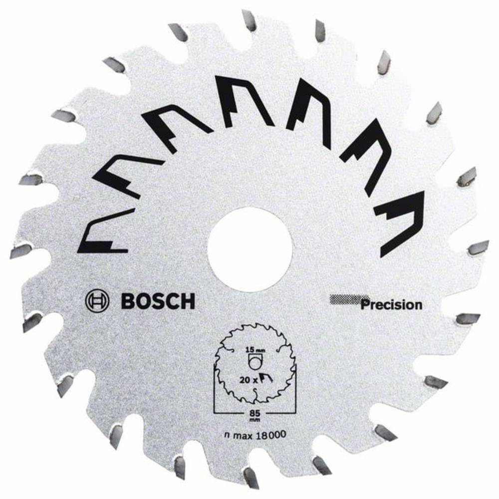 Bosch 1x Circular Saw Blade Precison (for Wood, Ø 85 x 1.1/0.7 x 15 mm, 20 Teeth, ATB, Accessories for Circular Saws)