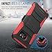 Galaxy S7 Edge Case, MoKo Shock Absorbing Hard Cover Ultra Protective Heavy Duty Case with Holster Belt Clip + Built-in Kickstand for Samsung Galaxy S7 Edge 5.5 Inch - Red (NOT FIT Galaxy S7)