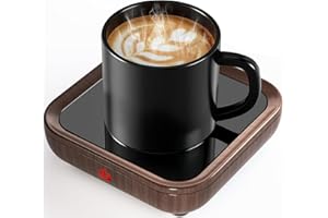 Kepwam Coffee Mug Warmer Smart Cup Warmer - Excellent Heating & Highest Temp Setting & Light Indicator, Coffee Warmer for Desk Auto Shut Off, Candle Warmer Plate for Beverage, Gifts for Women Men Mom