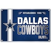 ZYJTEK Football Mancave Metal Street Sign, 8" x 12" Blue Design Wall Decor Sign Great for Man Cave, Bed Room, Office, Home