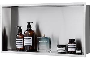MENATT Stainless Steel Shower Niche - 24" X 12" Recessed Niche for Shower Wall Waterproof Shower Storage Niche No Tile Needed