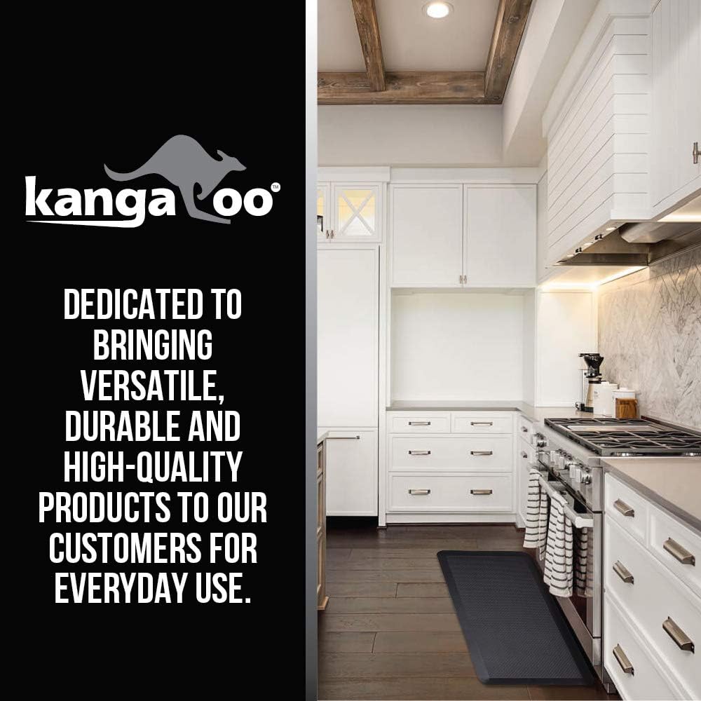 Kangaroo Original Standing Mat Kitchen Rug, Anti Fatigue Comfort Flooring, Phthalate Free, Commercial Grade Pads, Ergonomic Floor Pad, Rugs for Office Stand Up Desk, 32x20, Wood: Kitchen & Dining