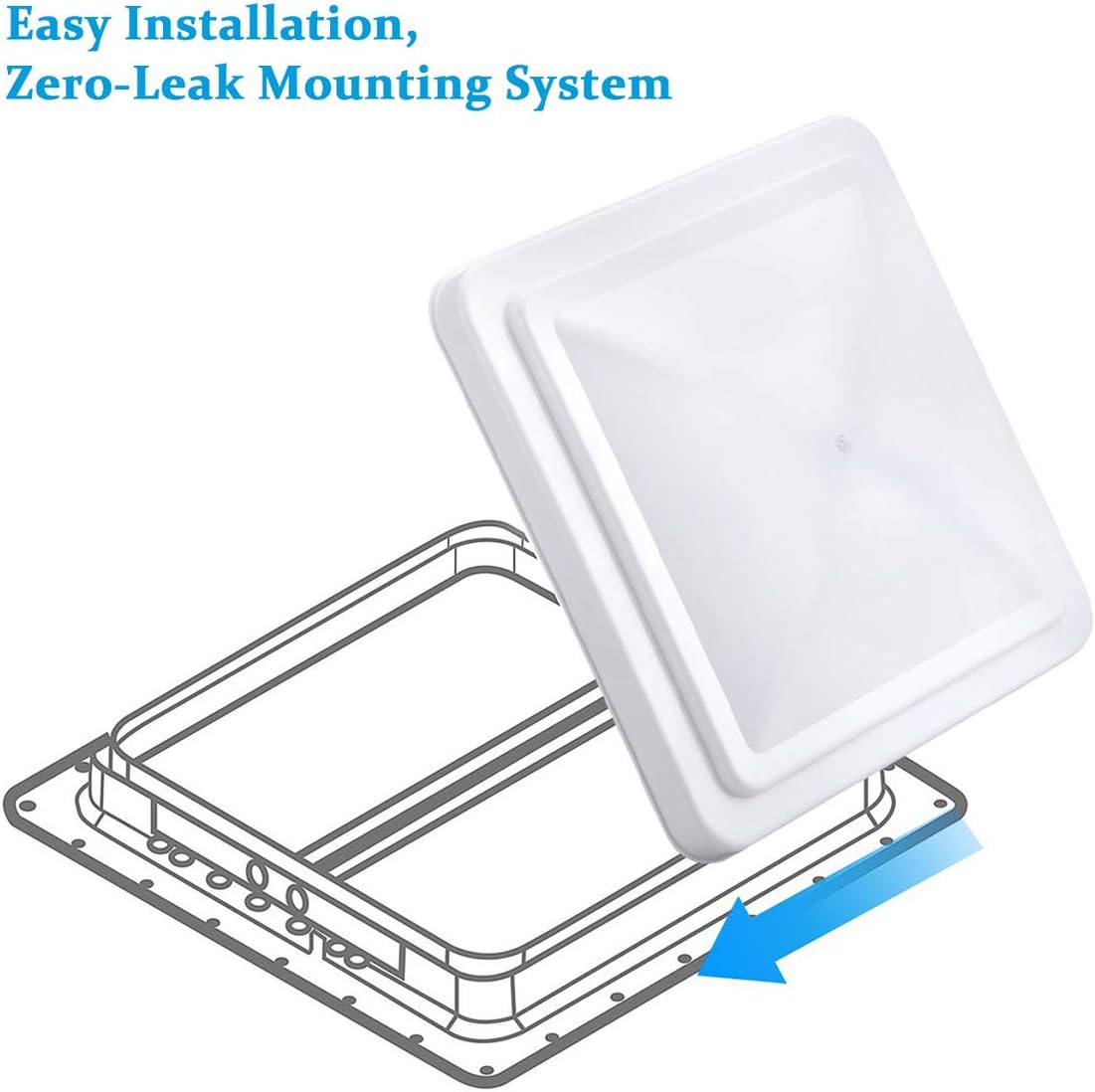 VETOMILE RV Roof Vent Lid Cover Universal Replacement 14 Inch White for Camper Trailer (1 Pack): Home Improvement