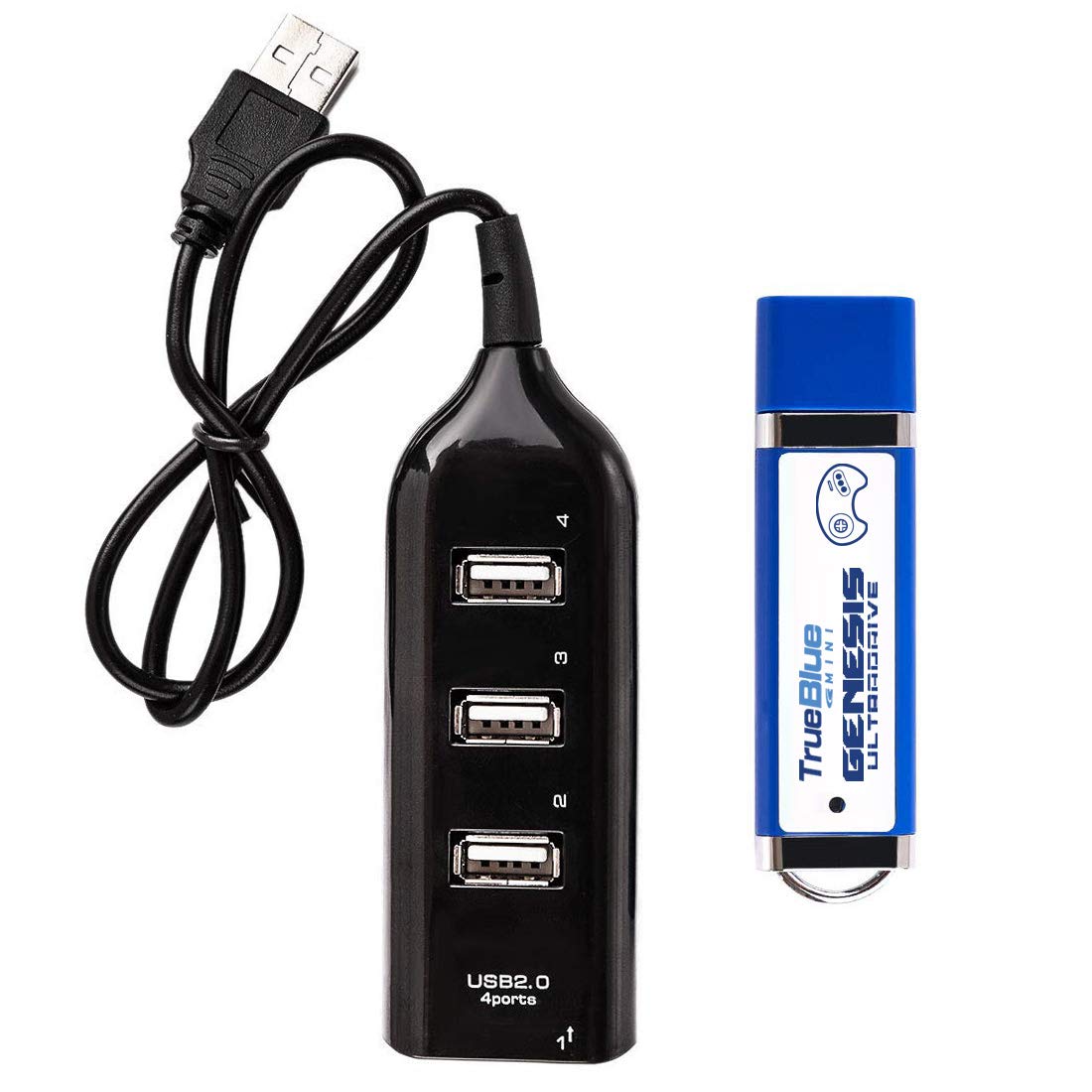 Petforu True Blue Mini Ultradrive Pack 813 Games for Sega Genesis /Mega Drive Mini: Video Games