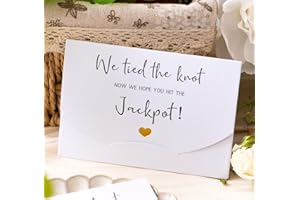 50 Pack Lottery Ticket Holders Wedding Favor Idea, Luxury Gold Foil Design, Lottery Ticket Wallet, Wedding Favors, We Tied th