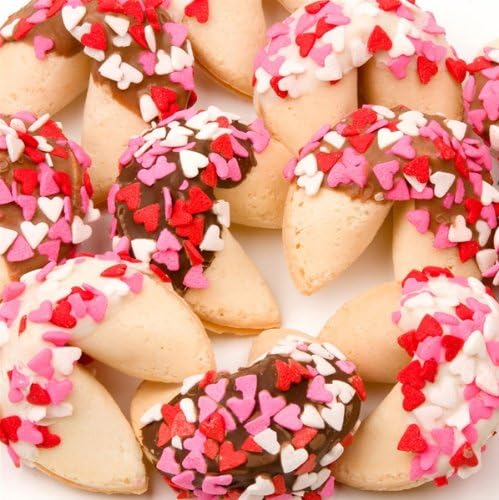 Heart Sprinkles Fortune Cookies - Set of 12