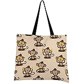 visesunny Stylish Women Canvas Shoulder Tote Bags Casual Bag Ladies Shopping Handbag for GYM Hiking Picnic Travel Beach