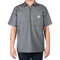 Amazon.com: Ben Davis Heavyweight Striped Short Sleeve Work Shirts