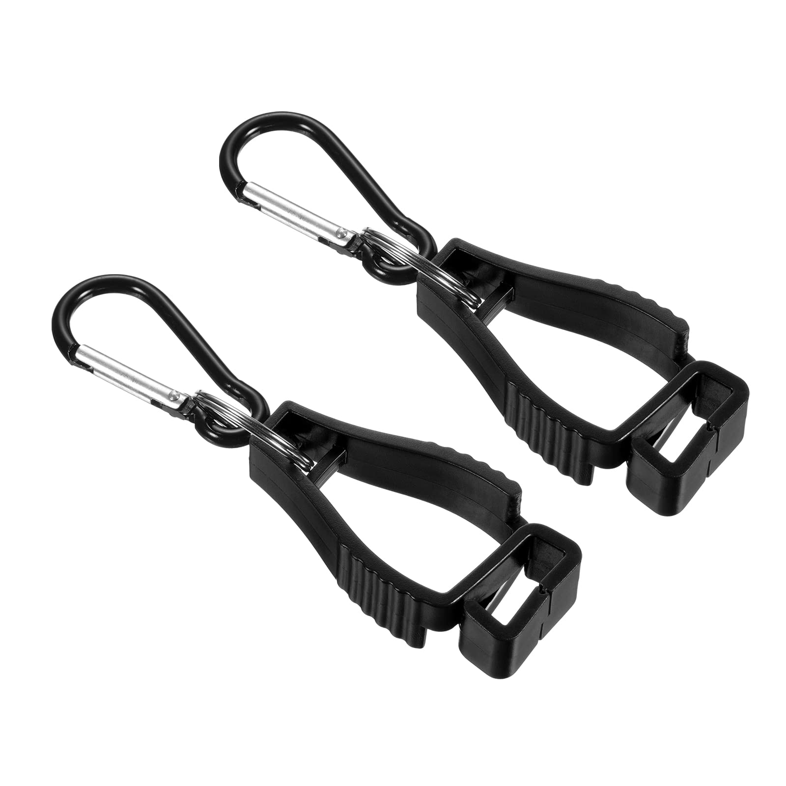PATIKIL Glove Keeper, 2 Pack Gloves Grabber Clips Prevent Losing Hook Holder Hanger for Glasses Helmets, Black