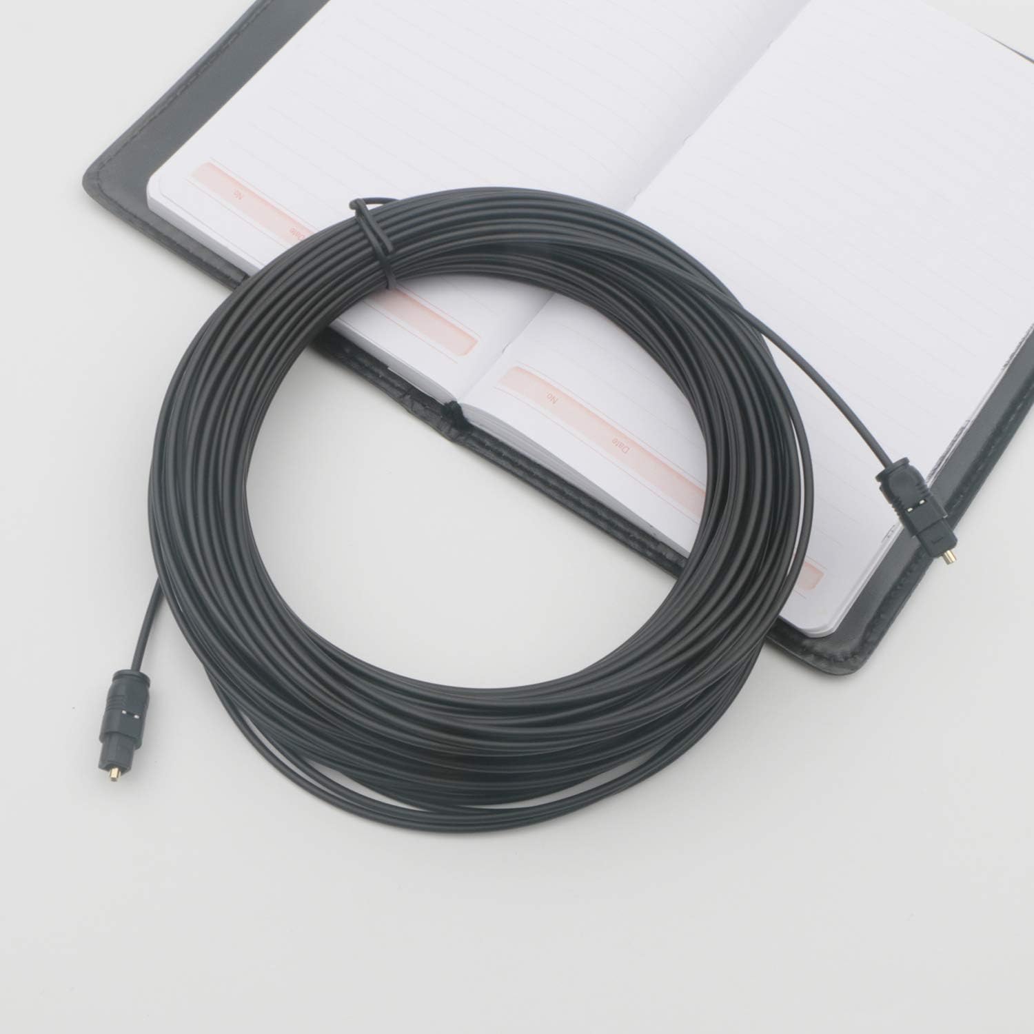 Pxyelec 8M Black SPDIF Toslink Cable for Digital Fibre Optic Audio for