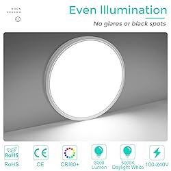 12 Inch 24W LED Flush Mount Ceiling Light