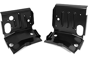 KUAFU Cab Floor Pan Support Mounts Compatible with 1980-1998 Ford F100 F150 F250 F350 Super Duty Pickup Bronco Heavy Dury Steel 2PCS