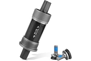 VGEBY1 Bike Bottom Bracket Square Hole Crank Axis, Bicycle Middle Mountain Bike Center Shaft for Square Tapered Spindle Crank