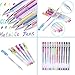 60 Glitter Gel Pens for Adult Coloring Books, Assorted Fine Point Color Pen Including Neon, Metallic, Pastel and Classic. Non-Toxic, Long Lasting Ink, Acid Free, and Smooth Ink Flow.