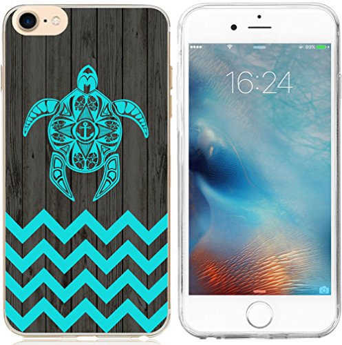 IWONE 6S Plus Case Turtle Printed Cute Rubber Durable Protective Skin Transparent Cover Patterned Compatible with iPhone 6/6S Plus + Chevron Animal