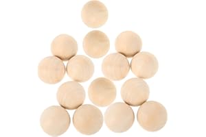 Abaodam 15 PC Swedish Stickhandling Balls Hardwood Nonbounce Floorball Training Equipment for Hockey