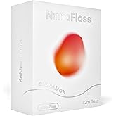 Something Nice NanoFloss Threader for Teeth, Vegan Dental Floss Thread, nHAP1000D Polyester Fiber Waxed with Nano Hydroxyapatite for Enamel Care Kid Friendly, Cinnamon Flavored, 42M