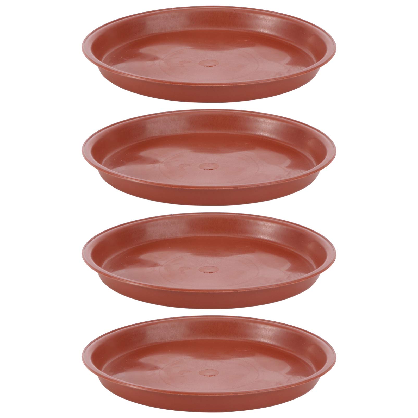 10pcs Plastic Flowerpot Drip Tray Plant Pot Saucer for Garden Balcony - 155MM (Red)