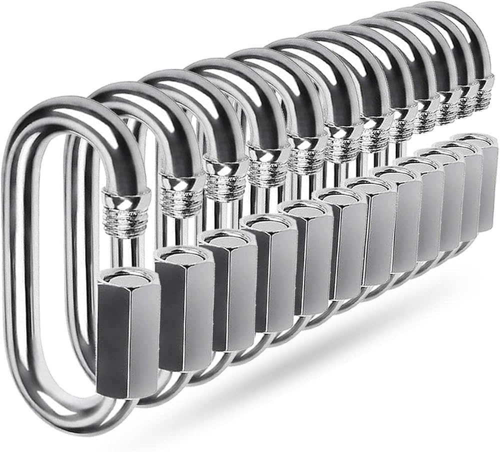 Ekunbuy 12x M3.5 Quick Link 304 Stainless Steel Heavy Duty Locking Chain