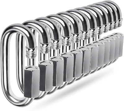 Ekunbuy 12x M3.5 Quick Link 304 Stainless Steel Heavy Duty Locking Chain