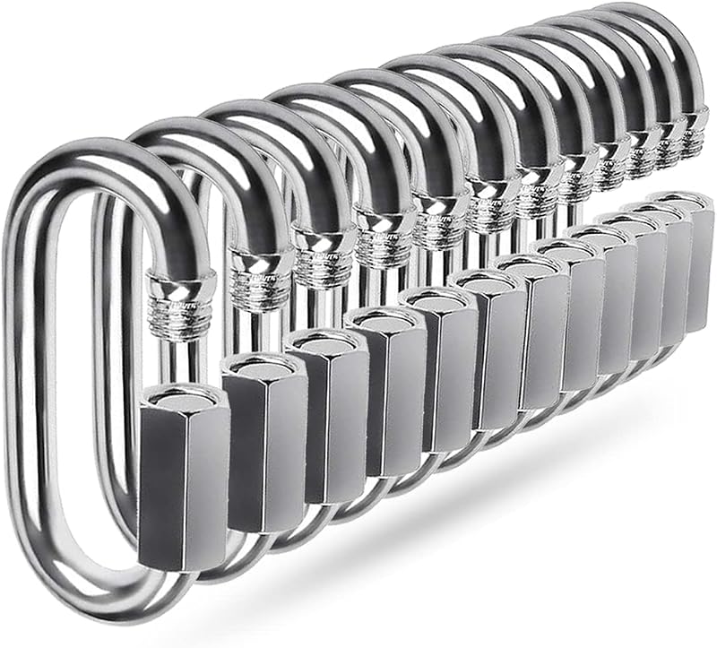 Ekunbuy 12x M3.5 Quick Link 304 Stainless Steel Heavy Duty Locking Chain