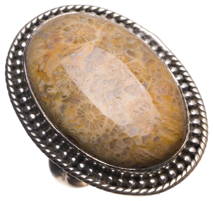 925er Sterling Silber Chrysanthemum Jasper Einzigartig Handgefertigt