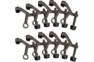 Design House 181800 Hinge Pin Stop Wall Protector with Rubber Tip Adjustable Door Stoppers, 10-Pack, Oil Rubbed Bronze, 10 Pack