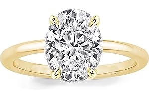 RURULUYA 1.5CT/3.5CT/5.5CT/8CT Elongated Oval Cut Engagement Rings for Women,Simulated Diamond Promise Ring,925 Sterling Silver 18K Yellow Gold Plated Ring