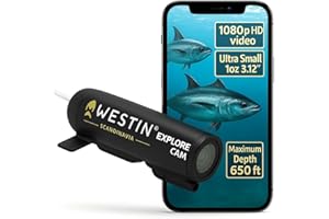 Westin Explore Cam - Fishing Gifts for Men - Castable Underwater Fishing Camera for Lure Fishing – Full HD 1080P with Direct Playback on iPhone & Android