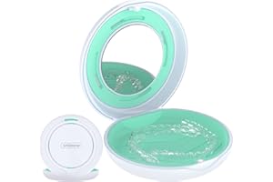 HEMILAB® Retainer Case, Slim Aligner Case with Mirror, Compatible with Invisalign, Mouth Guard Case, Cute Retainer Case with Vent Holes, White