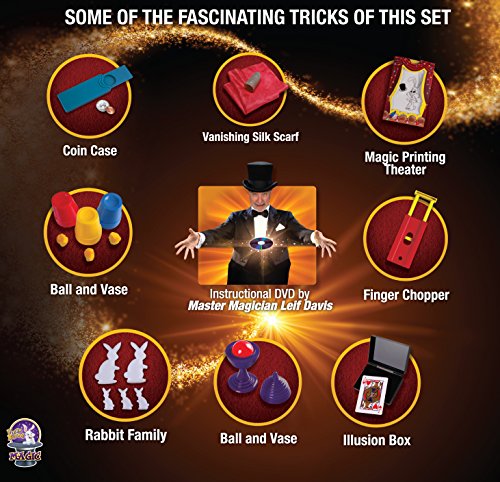 Jumbo Magic Tricks Set for Kids. Perform Hundreds Today's Most Exciting Tricks. Magic Kit with Instructional DVD