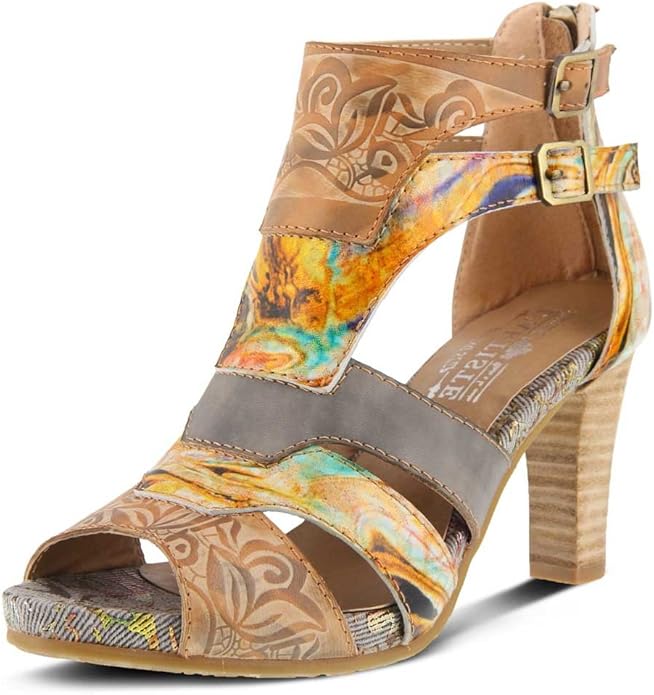 Amazon.com | L'Artiste by Spring Step Women's Style Brooke Grey Multi Euro Size 39 Leather 