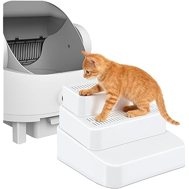 Escalera Para Arenero De Gatos - De Doble Capa Con Filtro Para Recoger Arena Y Mantener El Suelo Limpio