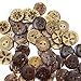 Kocome 50pcs 18mm Brown Coconut Shell 2 Holes Buttons fit Sewing Scrapbooking