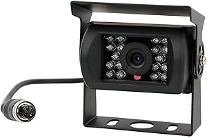 Backup Camera, Reversing Camera, Waterproof Night Vision Wide View Angle Rear View Camera with 4 Pin GX12-4 Connector for RV 