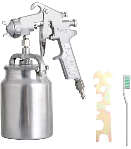 Zerodis 2.0mm Pneumatic Paint Spray Gun – Suction Feed With 1L Cup, Perfect For Auto & Furniture Painting, Ergonomic & Easy To Use