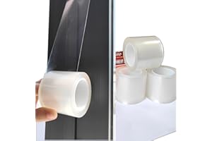 URDAR BRUNNR Transparent Window Weather Sealing Tape Reusable, No Damaging for Paint, Removable Window Insulation Sealing Film Tape Waterproof, Without Residue, Clear and Washable, Multipurpose