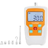 Digital Force Gauge Push and Pull Meter Dynamometer Tension Pressure Tester Thrust Meter Compression Load Plug Force Destructive Tests 300N/30kg/65lbf/1080Oz