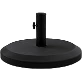 US Weight Filled 22 Pound Umbrella Base &ndash; Use with Patio Table &ndash; Black