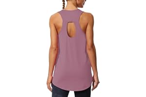 Cakulo Womens Workout Athletic Tank Tops Loose Gym Yoga Racerback Sleeveless Running Sports Shirts Tops